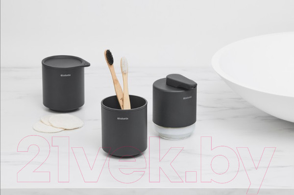 Изображение товара Стакан для зубной щетки и пасты Brabantia MindSet 303241 (минерально-серый)