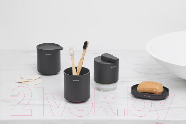 Изображение товара Стакан для зубной щетки и пасты Brabantia MindSet 303241 (минерально-серый)