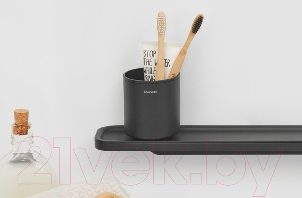 Изображение товара Стакан для зубной щетки и пасты Brabantia MindSet 303241 (минерально-серый)