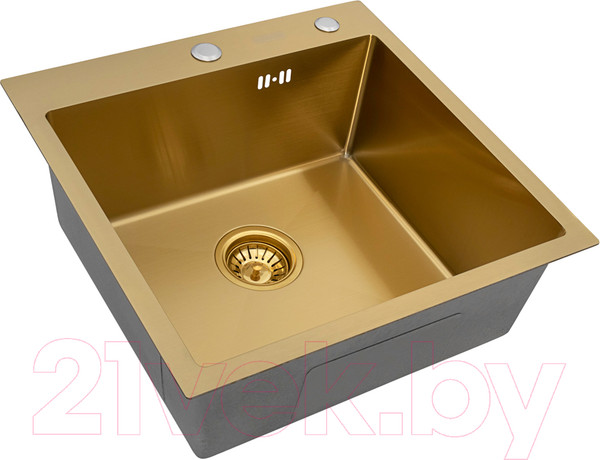 Изображение товара Мойка кухонная Arfeka Eco AR PVD Nano 50x50 (золото)