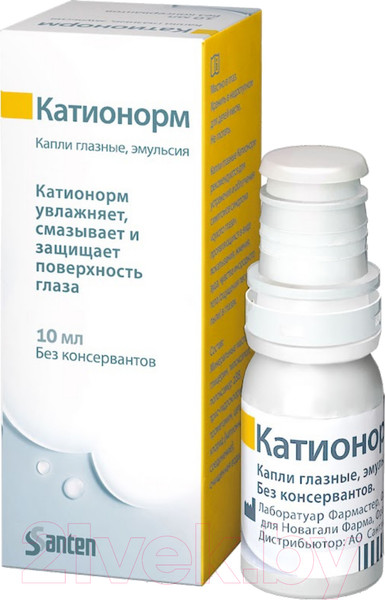Изображение товара Капли для глаз Santen Катионорм (10мл)