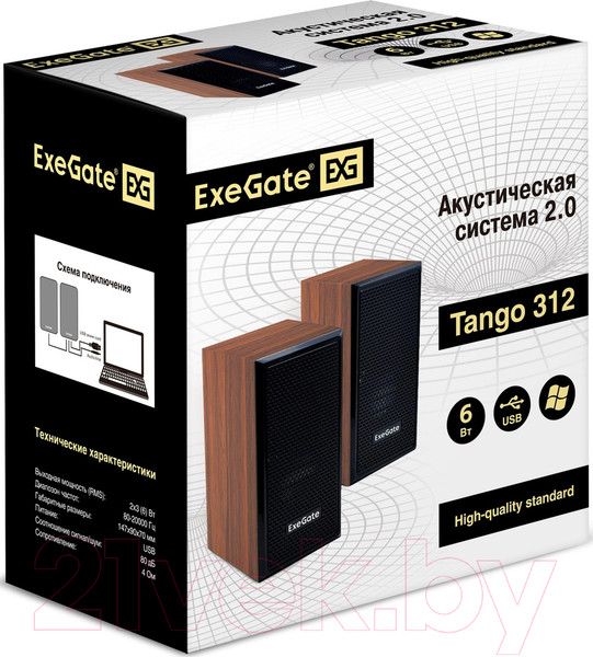 Изображение товара Мультимедиа акустика ExeGate Tango 312 (черный)