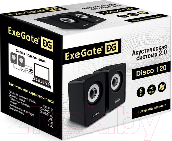 Изображение товара Мультимедиа акустика ExeGate Disco 120 (черный)