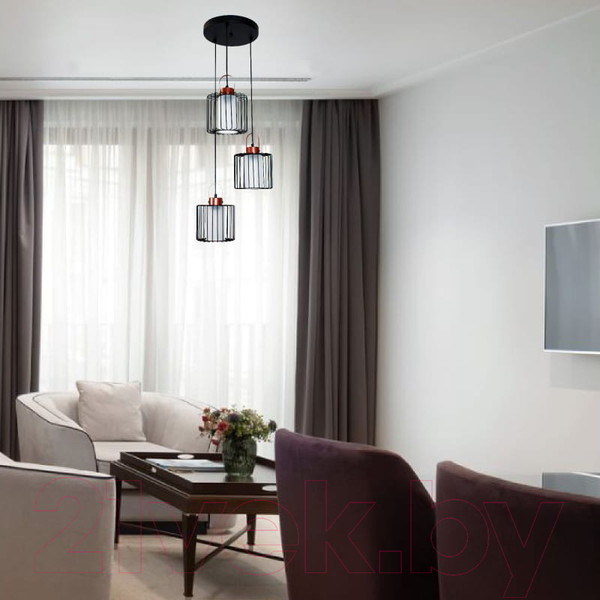 Изображение товара Люстра Элетех Манго 231 НСБ 01-3х60-167 Е27 / 1005405089 (черный муар)