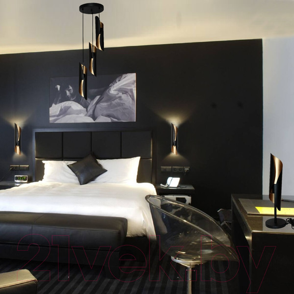 Изображение товара Люстра Элетех Маэстро 2 233 НСБ 01-3х60-157 Е27 / 1005404628 (черный/золото)