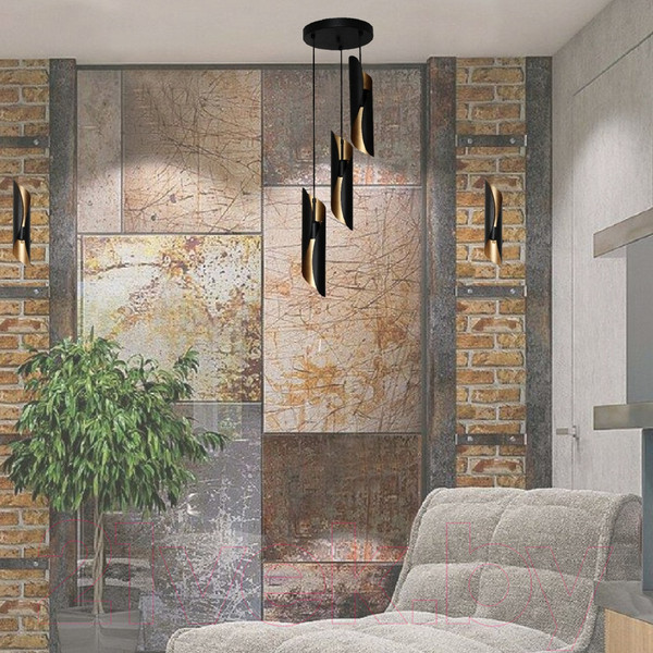 Изображение товара Люстра Элетех Маэстро 2 233 НСБ 01-3х60-157 Е27 / 1005404628 (черный/золото)