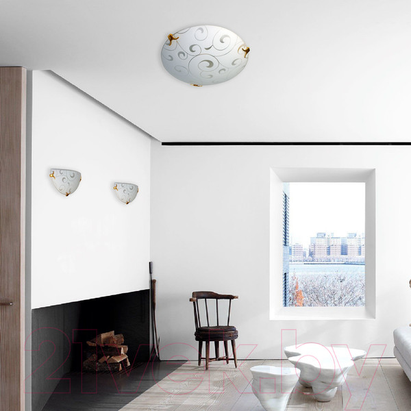 Изображение товара Бра Элетех Морокко 300/2 НББ 21-60 М19 / 1005206072 (матовый белый/золото)