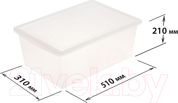 Изображение товара Контейнер для хранения Соломон Для хранения с крышкой / 1313466 (30л, прозрачно-матовый)