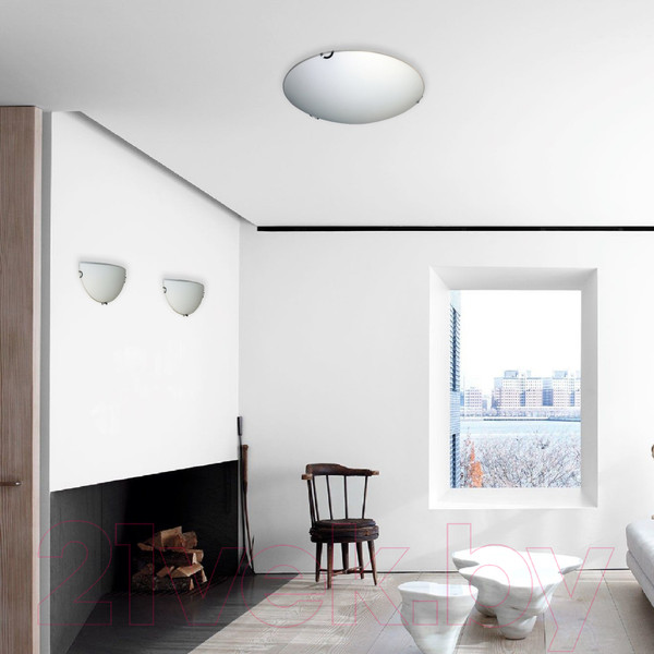 Изображение товара Потолочный светильник Элетех Мелани 300 НПБ 01-2х60-139 М16 / 1005206062 (матовый белый/эко)