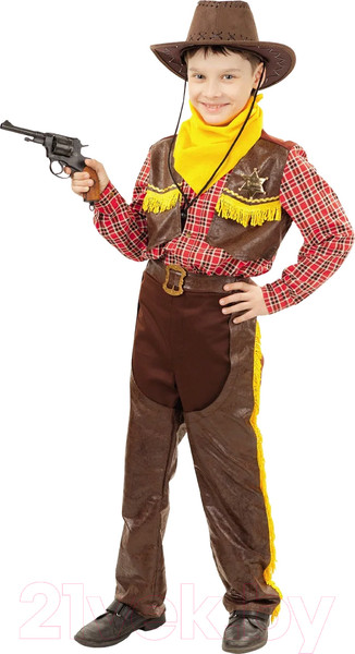 Изображение товара Костюм карнавальный Пуговка Ковбой / 2046 к-18-32-122 (р.122-64)