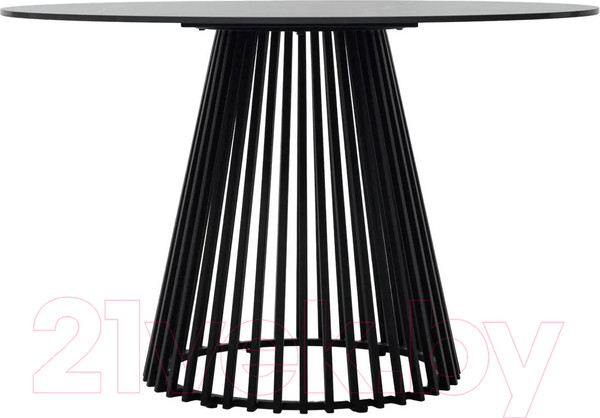 Изображение товара Обеденный стол M-City Terni 120 Matt / 614M04921 (черный мрамор матовый/черный)