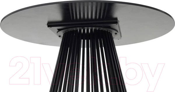 Изображение товара Обеденный стол M-City Terni 120 Matt / 614M04921 (черный мрамор матовый/черный)