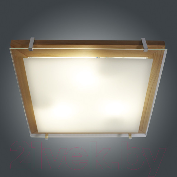 Изображение товара Потолочный светильник Элетех Полесье 400х400 НПБ 09-3х40-003 М97 / 1005205893 (белый/сосна)