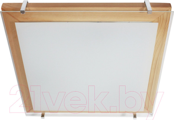 Изображение товара Потолочный светильник Элетех Полесье 400х400 НПБ 09-3х40-003 М97 / 1005205893 (белый/сосна)