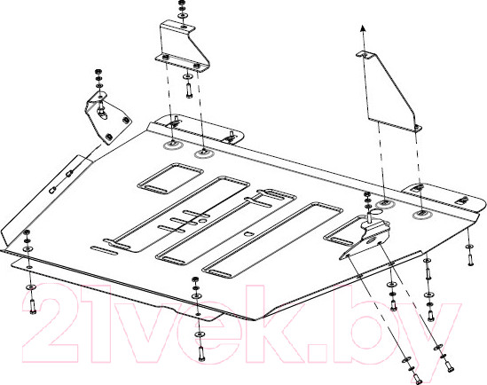 Изображение товара Защита топливного бака SHERIFF 28.5226 для Geely Tugella