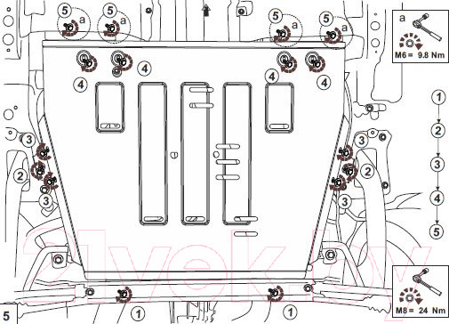 Изображение товара Защита топливного бака SHERIFF 28.5226 для Geely Tugella