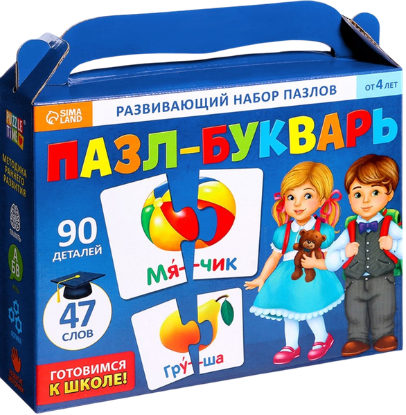 Изображение товара Развивающая игра Puzzle Time Букварь Читаем по слогам / 9185657 