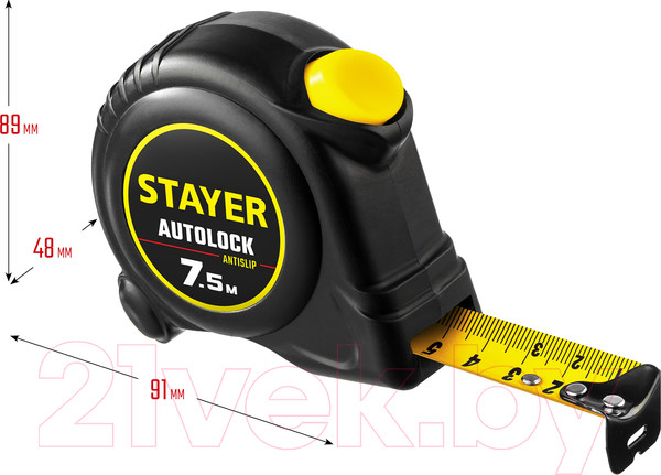 Изображение товара Рулетка Stayer 2-34126-07-25-z02