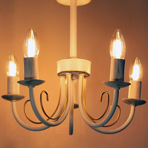 Изображение товара Люстра Элетех Рустика 253 НСБ 01-5х60-123 Е14 / 1005404245 (белый патина)