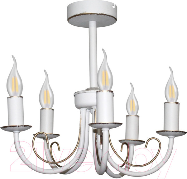 Изображение товара Люстра Элетех Рустика 253 НСБ 01-5х60-123 Е14 / 1005404245 (белый патина)
