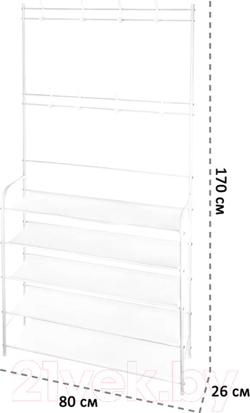 Изображение товара Стойка для одежды El Casa 240266 (белый)