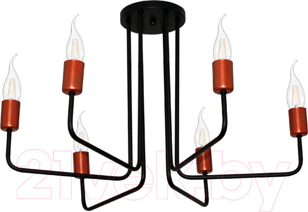 Изображение товара Люстра Элетех Сити 161 НПБ 01-6х60-113 Е27 / 1005404569 (черный медь)
