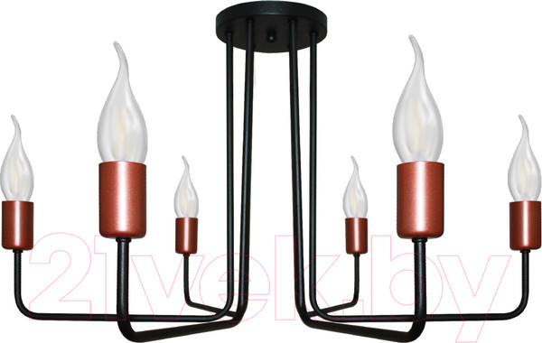 Изображение товара Люстра Элетех Сити 161 НПБ 01-6х60-113 Е27 / 1005404569 (черный медь)