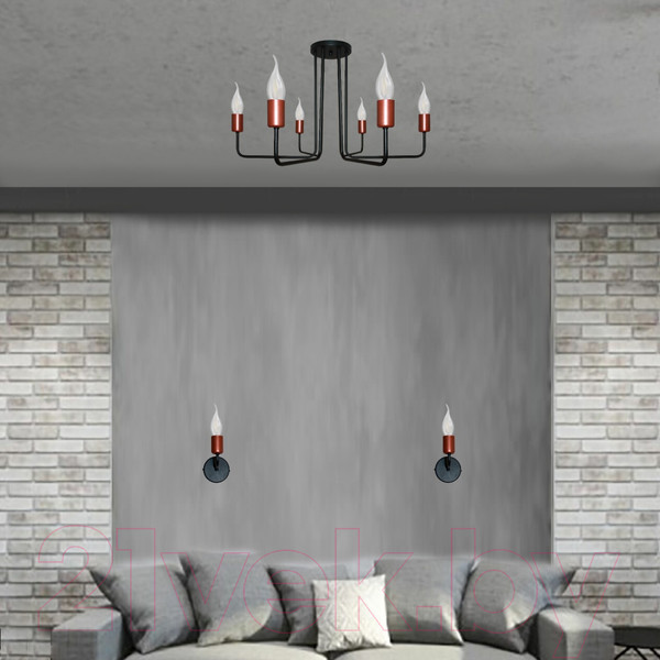 Изображение товара Люстра Элетех Сити 161 НПБ 01-6х60-113 Е27 / 1005404569 (черный медь)