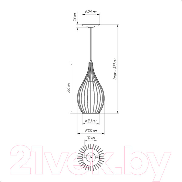 Изображение товара Потолочный светильник Элетех Сохо 211 НСБ 01-60-171 / 1005405069 (медный)