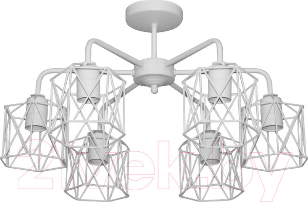 Изображение товара Люстра Элетех Стелла 161 НПБ 01-6х60-142 Е27 / 1005404670 (белый муар)