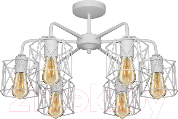 Изображение товара Люстра Элетех Стелла 161 НПБ 01-6х60-142 Е27 / 1005404670 (белый муар)