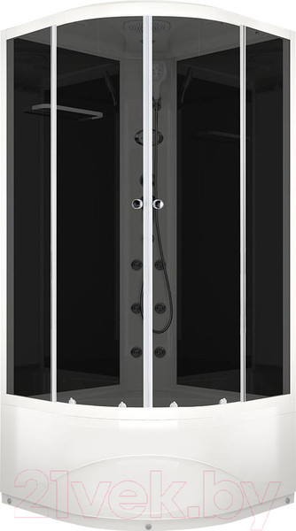 Изображение товара Душевая кабина Domani-Spa Delight 88 High / DS01D88HBT10 (черный/тонированное стекло)
