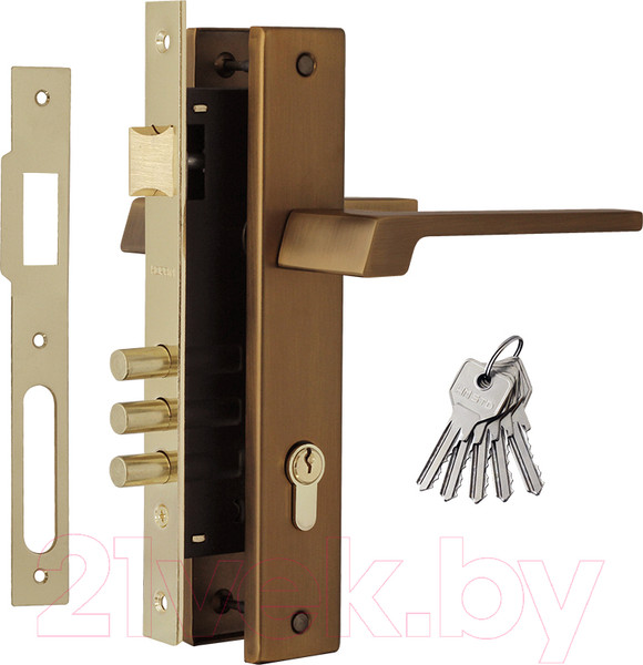 Изображение товара Замок врезной Нора-М N111-85 M / 16292 (матовый кофе)