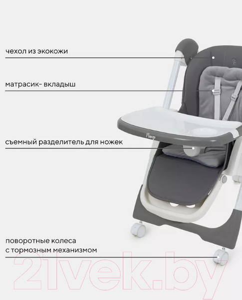 Изображение товара Стульчик для кормления Rant Basic Mango / RH304 (Grey)