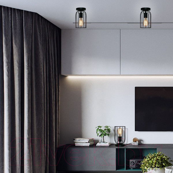 Изображение товара Потолочный светильник Элетех Танго 111 НПБ 01-60-108 Е27 / 1005405021 (черный муар)