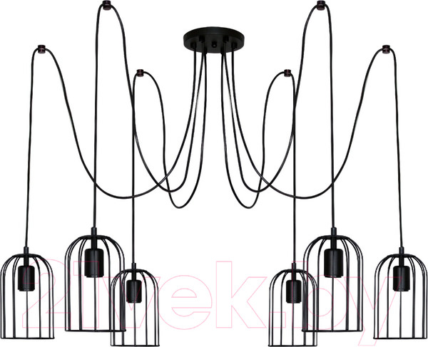 Изображение товара Люстра Элетех Танго 161 НСБ 01-6х60-104 Е27 / 1005405019 (черный муар)