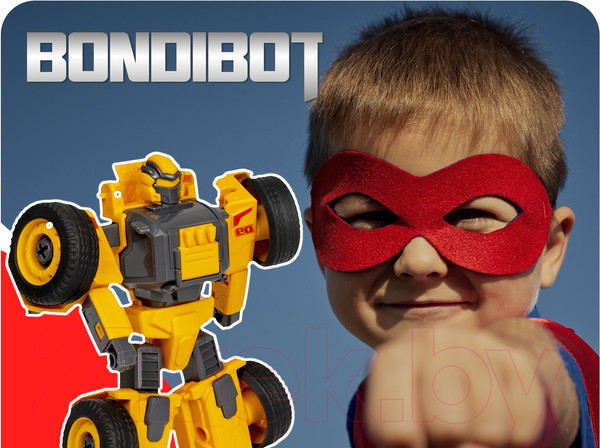 Изображение товара Игрушка-конструктор Bondibon Экскаватор с буром-робот / ВВ5975