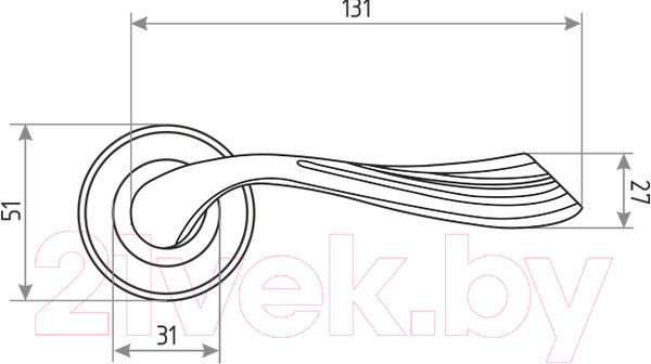 Изображение товара Ручка дверная Нора-М Эстелия (застаренная бронза)