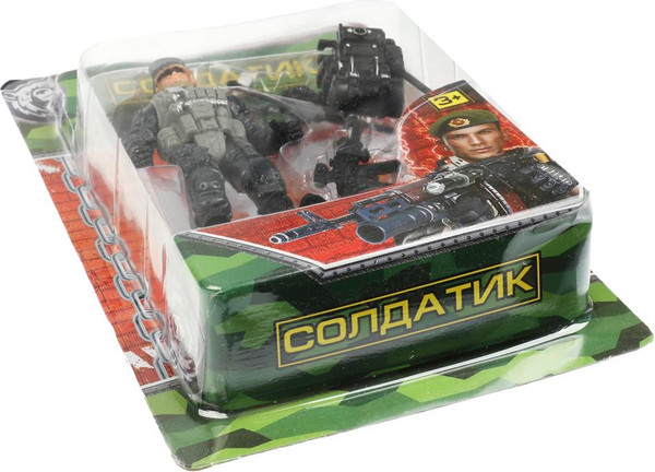 Изображение товара Фигурка игровая Играем вместе Солдатик с оружием Военный / ZY1249998-R
