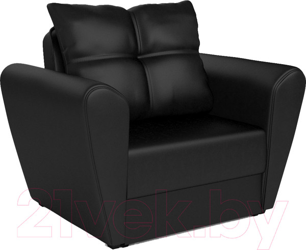 Изображение товара Кресло-кровать Mebel-Ars Квартет (экокожа черный)