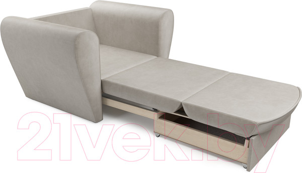 Изображение товара Кресло-кровать Mebel-Ars Квартет (бархат бежевый Star Velvet 6 Light Beige)