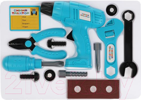 Изображение товара Набор инструментов игрушечный Играем вместе Синий трактор / 1703K162-R