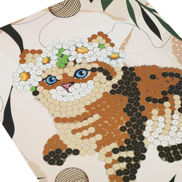 Изображение товара Набор для творчества MultiArt Картина из пайеток с гвоздиками. Котенок / SEQPIC-MA-CAT