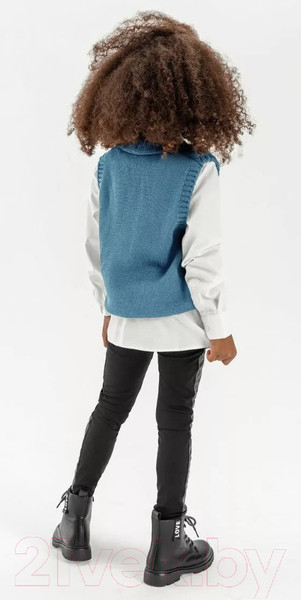 Изображение товара Жилет детский Amarobaby Knit Mild / AB-OD21-KNITM10/19-122 (голубой, р. 122)