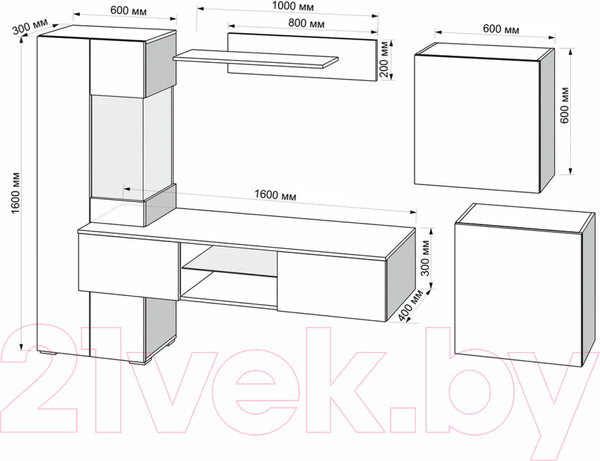 Изображение товара Горка Mebel-Ars Минель (белый/ателье светлый)
