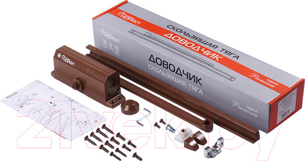 Изображение товара Доводчик с каналом скольжения Нора-М №3S Slider (коричневый)