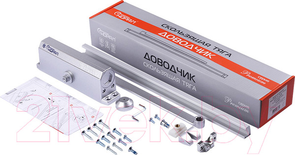 Изображение товара Доводчик с каналом скольжения Нора-М №4S Slider (серебристый)