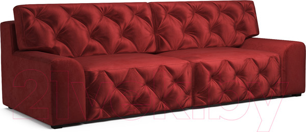 Изображение товара Диван Mebel-Ars Милан (бархат красный/Star Velvet 3 Gark Red)