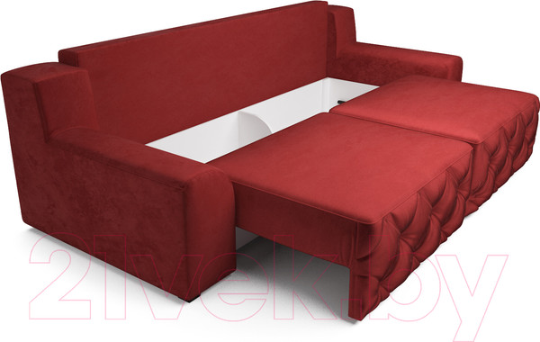 Изображение товара Диван Mebel-Ars Милан (бархат красный/Star Velvet 3 Gark Red)