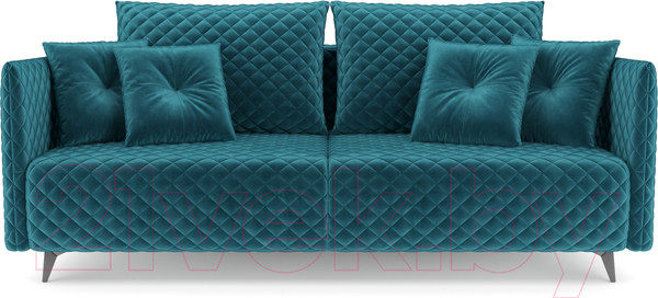 Изображение товара Диван Mebel-Ars Вашингтон (бархат сине-зеленый Star Velvet 43 Black Green)